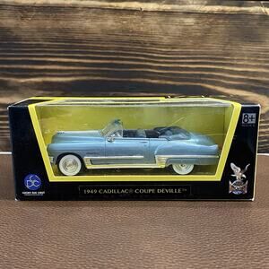 1949 Cadillac Coupe Deville Metallic Blue 1:43 Die Cast Car By Road Signature